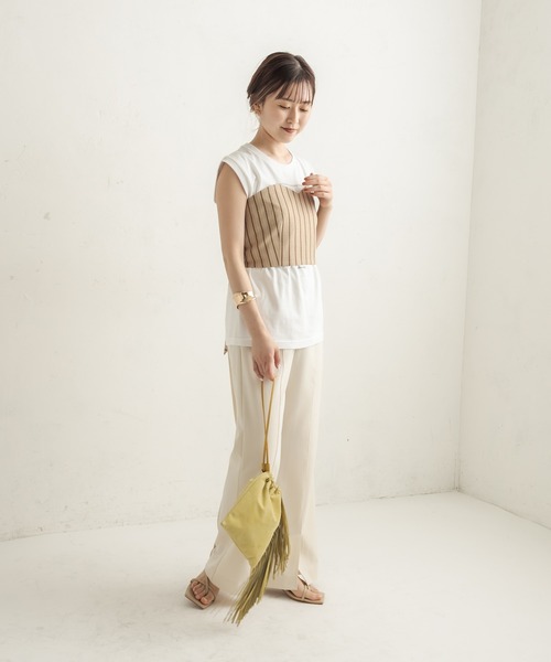 CAPRICIEUX LE'MAGE（カプリシューレマージュ）の「ストライプビスチェ（シャツ/ブラウス・レディース・ベージュ・FREE）」の11枚目の写真