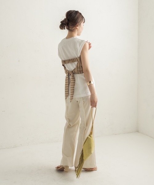 CAPRICIEUX LE'MAGE（カプリシューレマージュ）の「ストライプビスチェ（シャツ/ブラウス・レディース・ベージュ・FREE）」の17枚目の写真