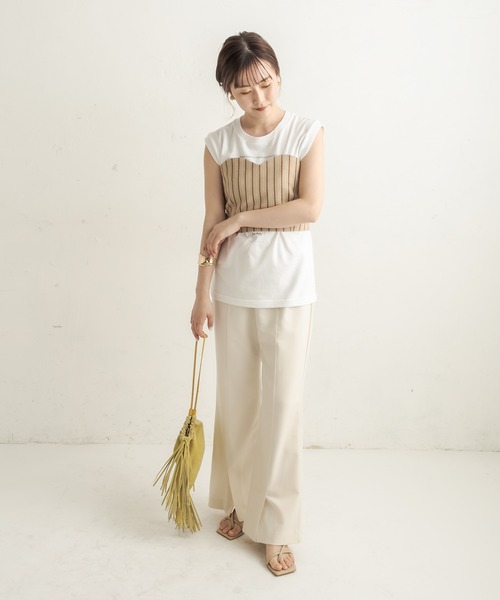 CAPRICIEUX LE'MAGE（カプリシューレマージュ）の「ストライプビスチェ（シャツ/ブラウス・レディース・ベージュ・FREE）」の13枚目の写真