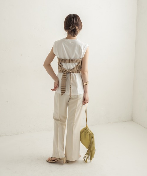 CAPRICIEUX LE'MAGE（カプリシューレマージュ）の「ストライプビスチェ（シャツ/ブラウス・レディース・ベージュ・FREE）」の15枚目の写真