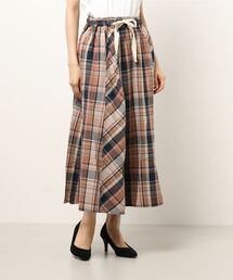 CUBE SUGAR | 先染めチェック 切替 ギャザースカート(スカート)