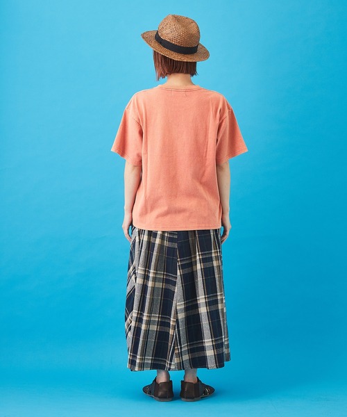 CUBE SUGAR（キューブシュガー）の「先染めチェック 切替 ギャザースカート（スカート・レディース・イエロー/ピンク/ネイビー/マルチ・M）」の22枚目の写真