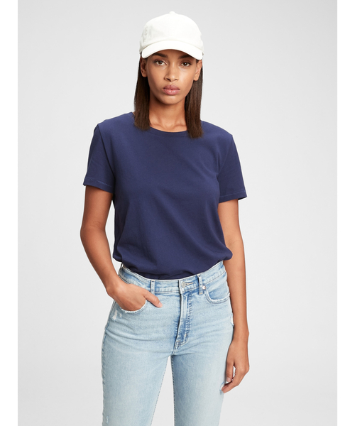 GAP（ギャップ）の「オーガニックヴィンテージtシャツ（Tシャツ/カットソー・レディース・グレー/ホワイト/ブラック/ネイビー・L/XL/XXS/M/XS/S）」の4枚目の写真