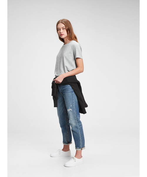 GAP（ギャップ）の「オーガニックヴィンテージtシャツ（Tシャツ/カットソー・レディース・グレー/ホワイト/ブラック/ネイビー・L/XL/XXS/M/XS/S）」の5枚目の写真
