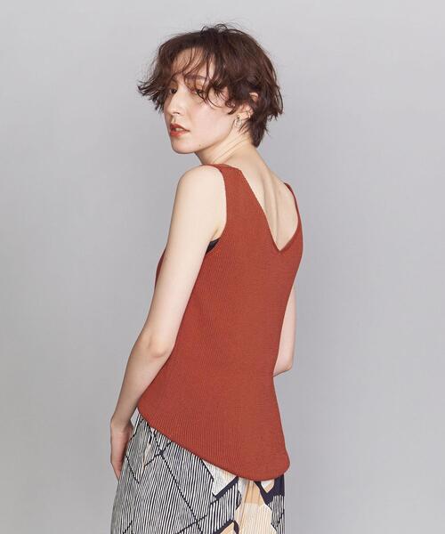 BEAUTY&YOUTH UNITED ARROWS（ビューティーアンドユースユナイテッドアローズ）の「BY リブVネックノースリーブニット（ニット/セーター・レディース・レッド/コバルトブルー/ナチュラル・FREE）」の3枚目の写真