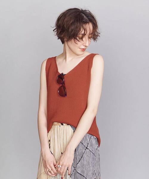 BEAUTY&YOUTH UNITED ARROWS（ビューティーアンドユースユナイテッドアローズ）の「BY リブVネックノースリーブニット（ニット/セーター・レディース・レッド/コバルトブルー/ナチュラル・FREE）」の17枚目の写真