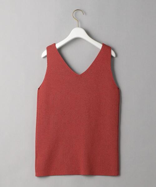 BEAUTY&YOUTH UNITED ARROWS（ビューティーアンドユースユナイテッドアローズ）の「BY リブVネックノースリーブニット（ニット/セーター・レディース・レッド/コバルトブルー/ナチュラル・FREE）」の22枚目の写真