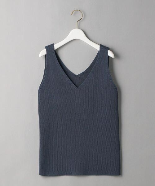 BEAUTY&YOUTH UNITED ARROWS（ビューティーアンドユースユナイテッドアローズ）の「BY リブVネックノースリーブニット（ニット/セーター・レディース・レッド/コバルトブルー/ナチュラル・FREE）」の7枚目の写真