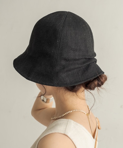 CAPRICIEUX LE'MAGE（カプリシューレマージュ）の「リネンベルハット（ハット・レディース・ブラック/ベージュ・FREE）」の8枚目の写真