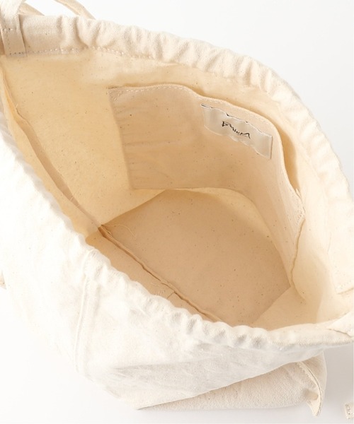 Bonum（ボナム）の「オーガニックコットンキンチャクバッグ（ショルダーバッグ・レディース・アイボリー・FREE）」の5枚目の写真