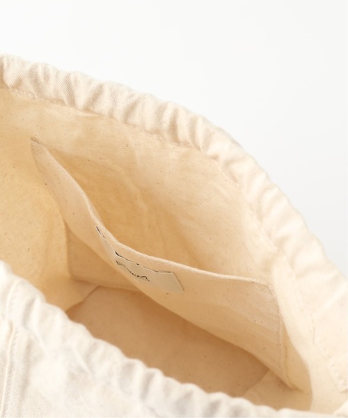 Bonum（ボナム）の「オーガニックコットンキンチャクバッグ（ショルダーバッグ・レディース・アイボリー・FREE）」の6枚目の写真