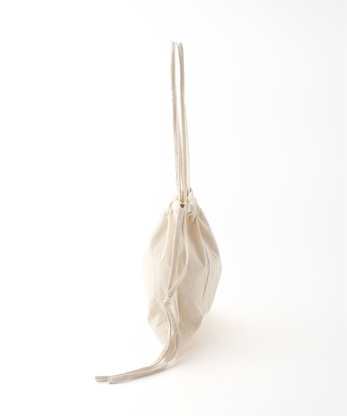 Bonum（ボナム）の「オーガニックコットンキンチャクバッグ（ショルダーバッグ・レディース・アイボリー・FREE）」の2枚目の写真