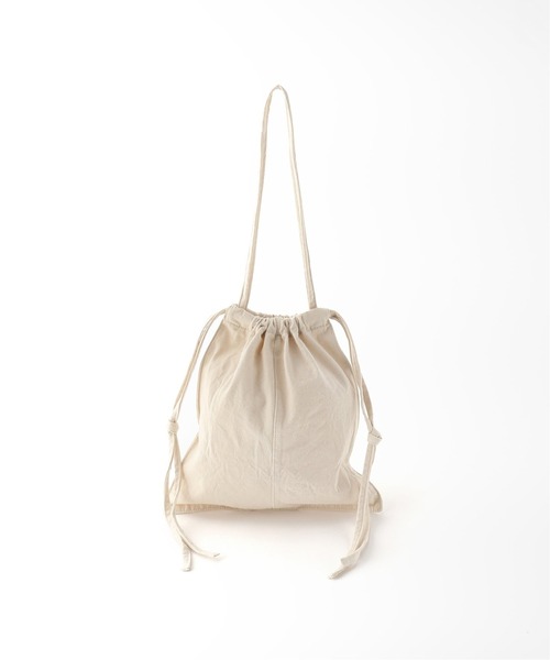 Bonum（ボナム）の「オーガニックコットンキンチャクバッグ（ショルダーバッグ・レディース・アイボリー・FREE）」の16枚目の写真