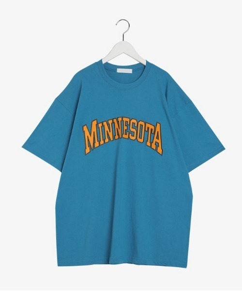 SONA（ソナ）の「SONYUNARA MINNESOTA配色刺繍ポイント半袖Ｔシャツ（Tシャツ/カットソー・レディース・ライトグレー/ブラック/ダークグリーン/パープル/ピンク/ブルー・FREE）」の5枚目の写真