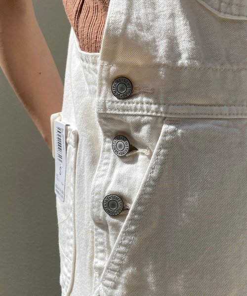 SOMETHING（サムシング）の「【SOMETHING/サムシング】テーパードサロペット（サロペット/オーバーオール・レディース・アイボリー/ブラック・S）」の9枚目の写真