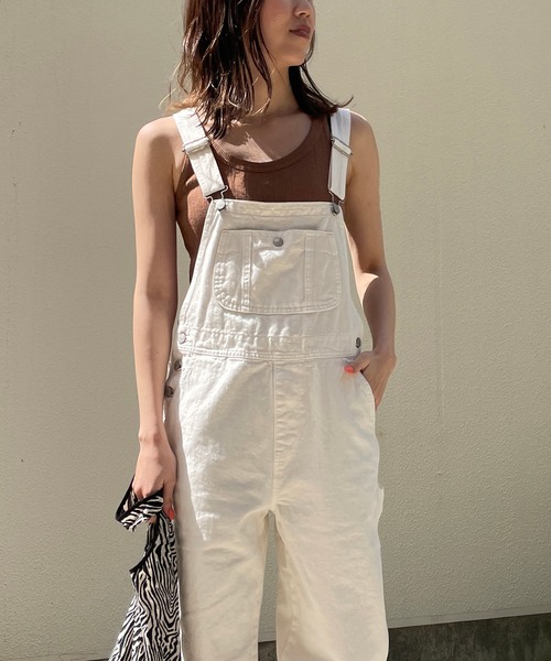 SOMETHING（サムシング）の「【SOMETHING/サムシング】テーパードサロペット（サロペット/オーバーオール・レディース・アイボリー/ブラック・S）」の18枚目の写真