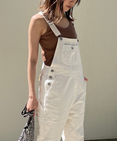 SOMETHING（サムシング）の「【SOMETHING/サムシング】テーパードサロペット（サロペット/オーバーオール・レディース・アイボリー/ブラック・S）」の19枚目の写真