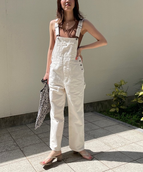 SOMETHING（サムシング）の「【SOMETHING/サムシング】テーパードサロペット（サロペット/オーバーオール・レディース・アイボリー/ブラック・S）」の15枚目の写真