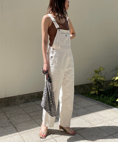 SOMETHING（サムシング）の「【SOMETHING/サムシング】テーパードサロペット（サロペット/オーバーオール・レディース・アイボリー/ブラック・S）」の16枚目の写真