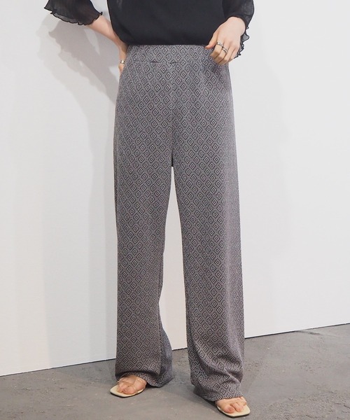 tiptop(ティップトップ)の「2021SS ラメ入りカットジャカードパンツ(その他パンツ・レディース・アイボリー/ブラック/ダークグレー・FREE)」の6枚目の写真