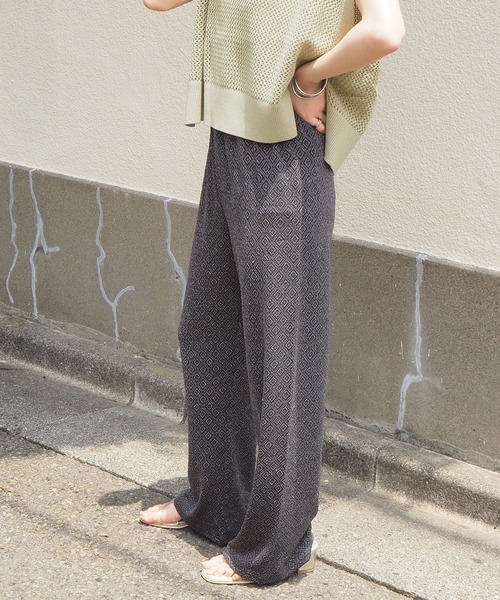 tiptop(ティップトップ)の「2021SS ラメ入りカットジャカードパンツ(その他パンツ・レディース・アイボリー/ブラック/ダークグレー・FREE)」の16枚目の写真