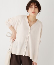 ◆ハイツイスト Vネックカーディガン【WEB限定サイズ】