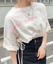 Chico | クロップドサイドリボンロゴTシャツ(Tシャツ/カットソー)