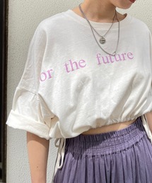 Chico | クロップドサイドリボンロゴTシャツ(Tシャツ/カットソー)