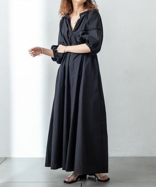 mystic（ミスティック）の「ハシゴレースワンピース（ワンピース・レディース・オフホワイト/ブラック/グリーン・1/2）」の4枚目の写真