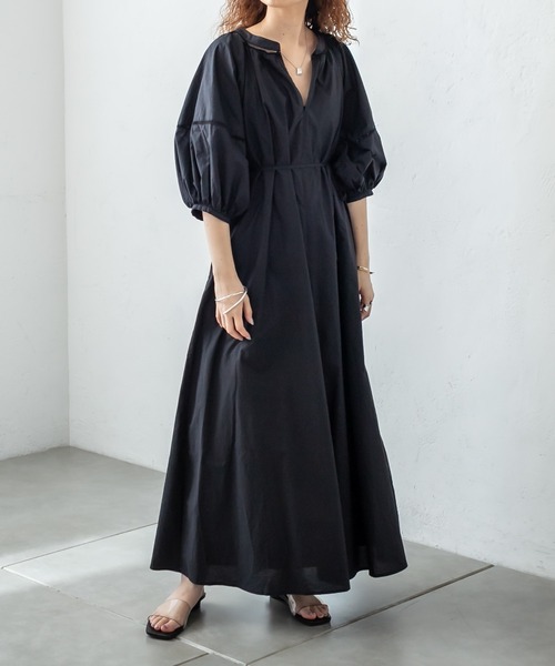 mystic（ミスティック）の「ハシゴレースワンピース（ワンピース・レディース・オフホワイト/ブラック/グリーン・1/2）」の5枚目の写真