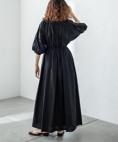 mystic（ミスティック）の「ハシゴレースワンピース（ワンピース・レディース・オフホワイト/ブラック/グリーン・1/2）」の6枚目の写真