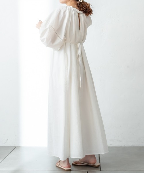 mystic（ミスティック）の「ハシゴレースワンピース（ワンピース・レディース・オフホワイト/ブラック/グリーン・1/2）」の9枚目の写真