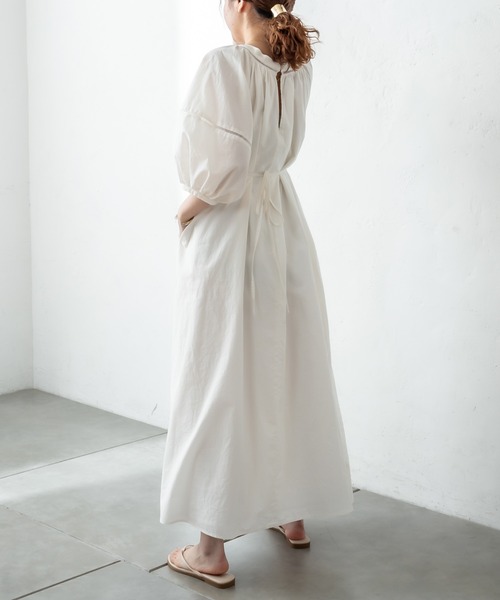 mystic（ミスティック）の「ハシゴレースワンピース（ワンピース・レディース・オフホワイト/ブラック/グリーン・1/2）」の11枚目の写真