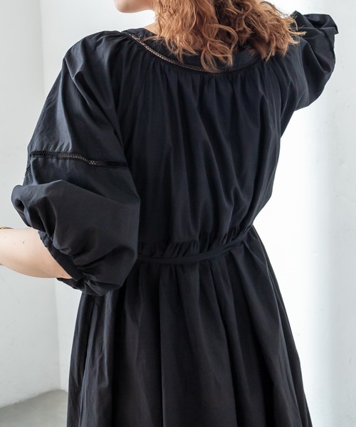 mystic（ミスティック）の「ハシゴレースワンピース（ワンピース・レディース・オフホワイト/ブラック/グリーン・1/2）」の14枚目の写真