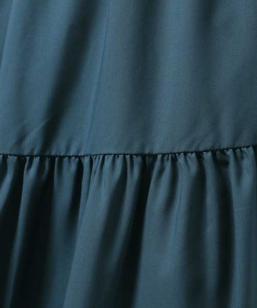 HARE（ハレ）の「ボリュームスリーブティアードワンピ-ス(HARE)（シャツワンピース・レディース・ブラック/グリーン・FREE）」の13枚目の写真