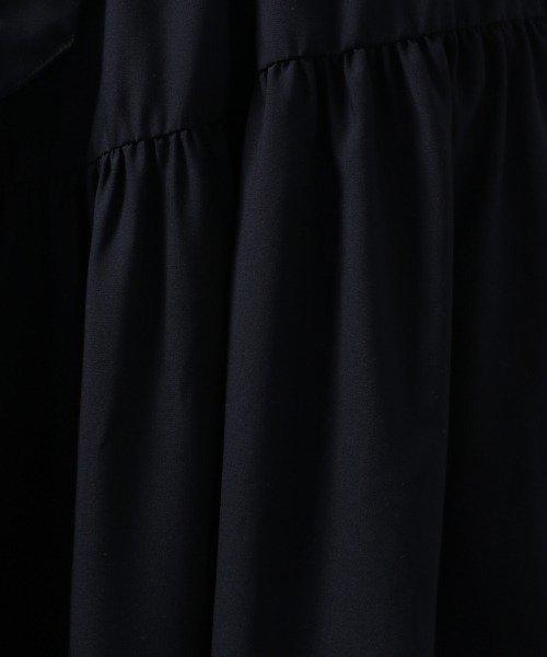 HARE（ハレ）の「ボリュームスリーブティアードワンピ-ス(HARE)（シャツワンピース・レディース・ブラック/グリーン・FREE）」の7枚目の写真