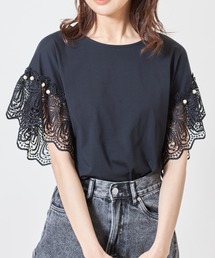 パールレースカットTシャツ