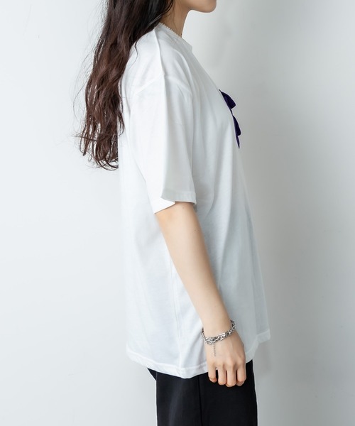 RASVOA（ラスボア）の「立体ポケットＴシャツ（Tシャツ/カットソー・レディース・パープル/グリーン・FREE）」の16枚目の写真