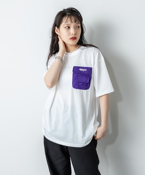 RASVOA（ラスボア）の「立体ポケットＴシャツ（Tシャツ/カットソー・レディース・パープル/グリーン・FREE）」の13枚目の写真