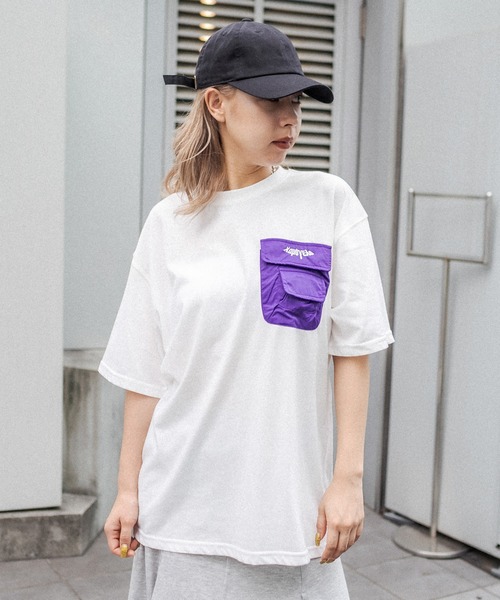 RASVOA（ラスボア）の「立体ポケットＴシャツ（Tシャツ/カットソー・レディース・パープル/グリーン・FREE）」の20枚目の写真