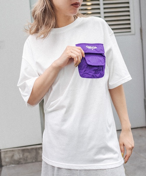RASVOA（ラスボア）の「立体ポケットＴシャツ（Tシャツ/カットソー・レディース・パープル/グリーン・FREE）」の21枚目の写真