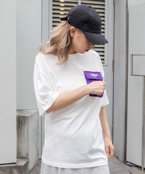 RASVOA（ラスボア）の「立体ポケットＴシャツ（Tシャツ/カットソー・レディース・パープル/グリーン・FREE）」の22枚目の写真