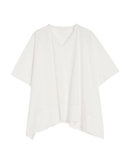 ELENDEEK（エレンディーク）の「スクエアポンチョブラウス（シャツ/ブラウス・レディース・オフホワイト/ブラック/ラベンダー・FREE）」の2枚目の写真