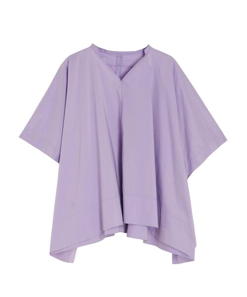 ELENDEEK（エレンディーク）の「スクエアポンチョブラウス（シャツ/ブラウス・レディース・オフホワイト/ブラック/ラベンダー・FREE）」の4枚目の写真
