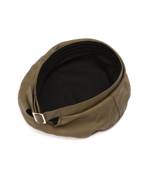 FREE'S MART(フリーズマート)の「マットPUベレー帽(ハンチング/ベレー帽・レディース・ブラウン/ブラック・フリ-)」の10枚目の写真