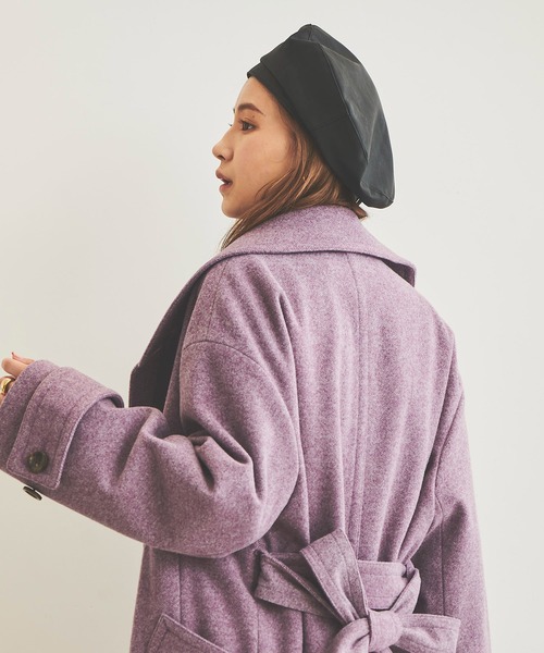 FREE'S MART(フリーズマート)の「マットPUベレー帽(ハンチング/ベレー帽・レディース・ブラウン/ブラック・フリ-)」の11枚目の写真