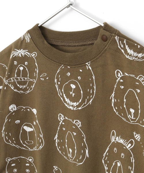 MAKE YOUR DAY(メイクユアデイ)の「くま総柄ロンパース■70.80cm(ロンパース・キッズ・キャメル/ブラウン・70/80)」の6枚目の写真