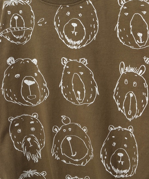 MAKE YOUR DAY(メイクユアデイ)の「くま総柄ロンパース■70.80cm(ロンパース・キッズ・キャメル/ブラウン・70/80)」の7枚目の写真