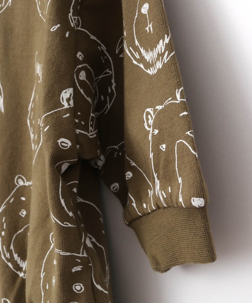 MAKE YOUR DAY(メイクユアデイ)の「くま総柄ロンパース■70.80cm(ロンパース・キッズ・キャメル/ブラウン・70/80)」の9枚目の写真