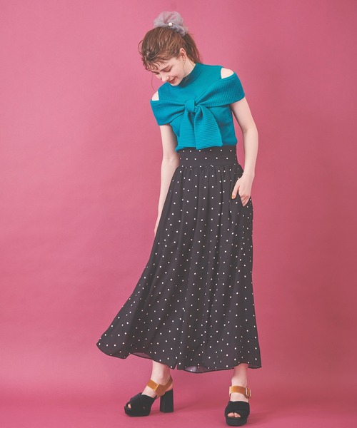 31 Sons de mode（トランテアン　ソン　ドゥ　モード）の「バックリボンドットフレアパンツ（その他パンツ・レディース・ブラック/ベージュ/ボルドー・38/36）」の16枚目の写真